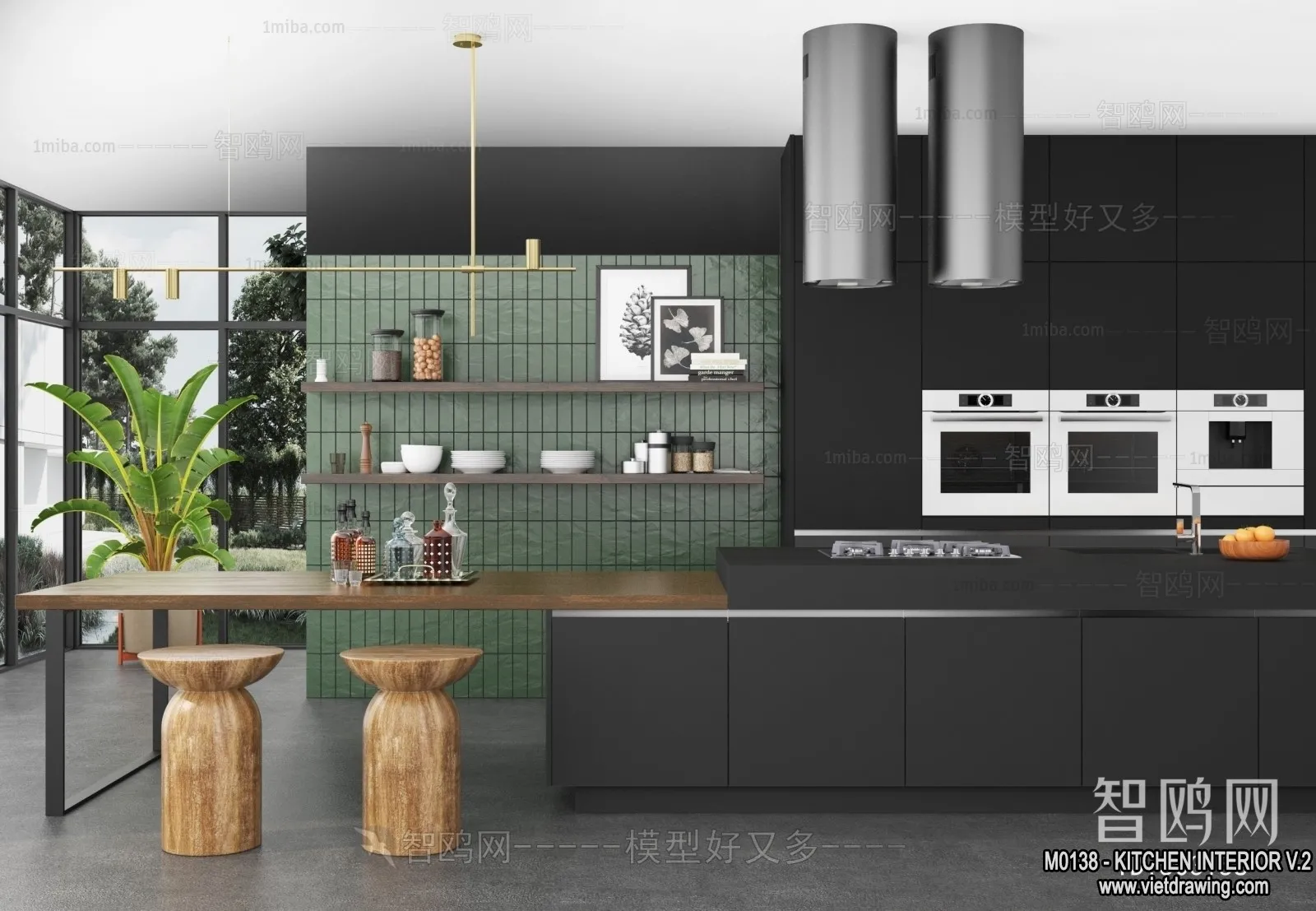 Kitchen – Modern Style Interior 3D Scenes – 144