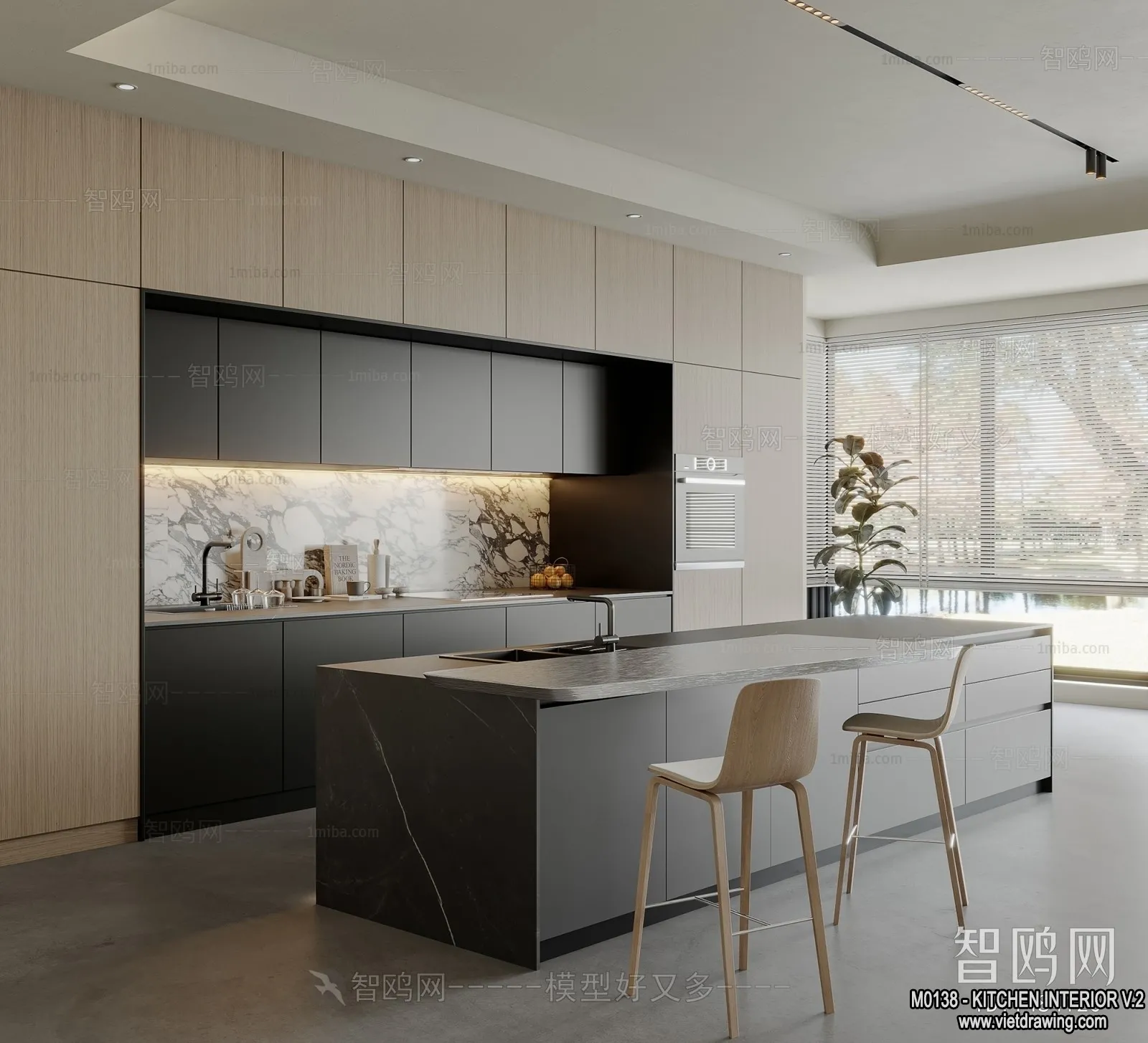 Kitchen – Modern Style Interior 3D Scenes – 151