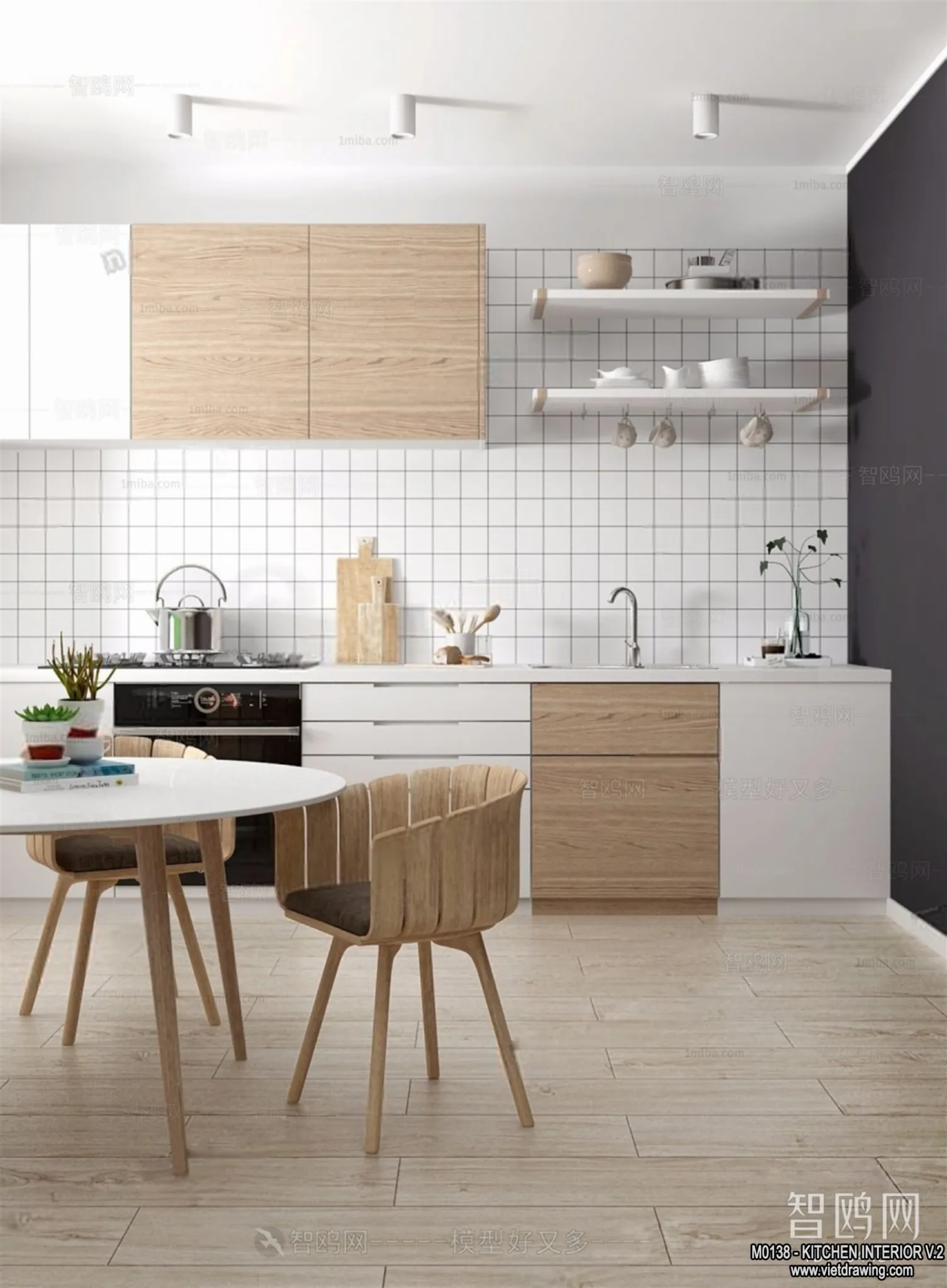 Kitchen – Modern Style Interior 3D Scenes – 152