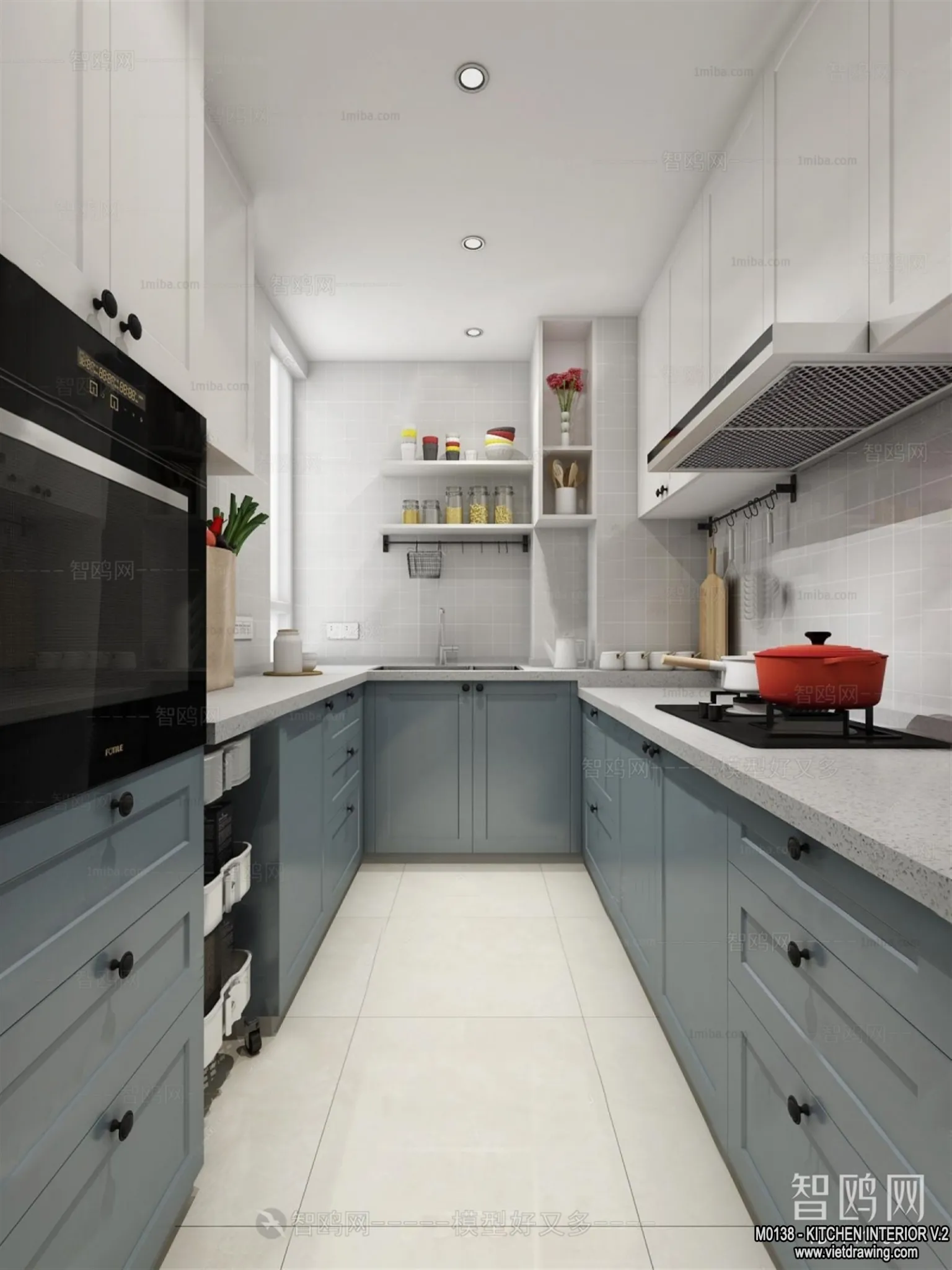 Kitchen – Modern Style Interior 3D Scenes – 156