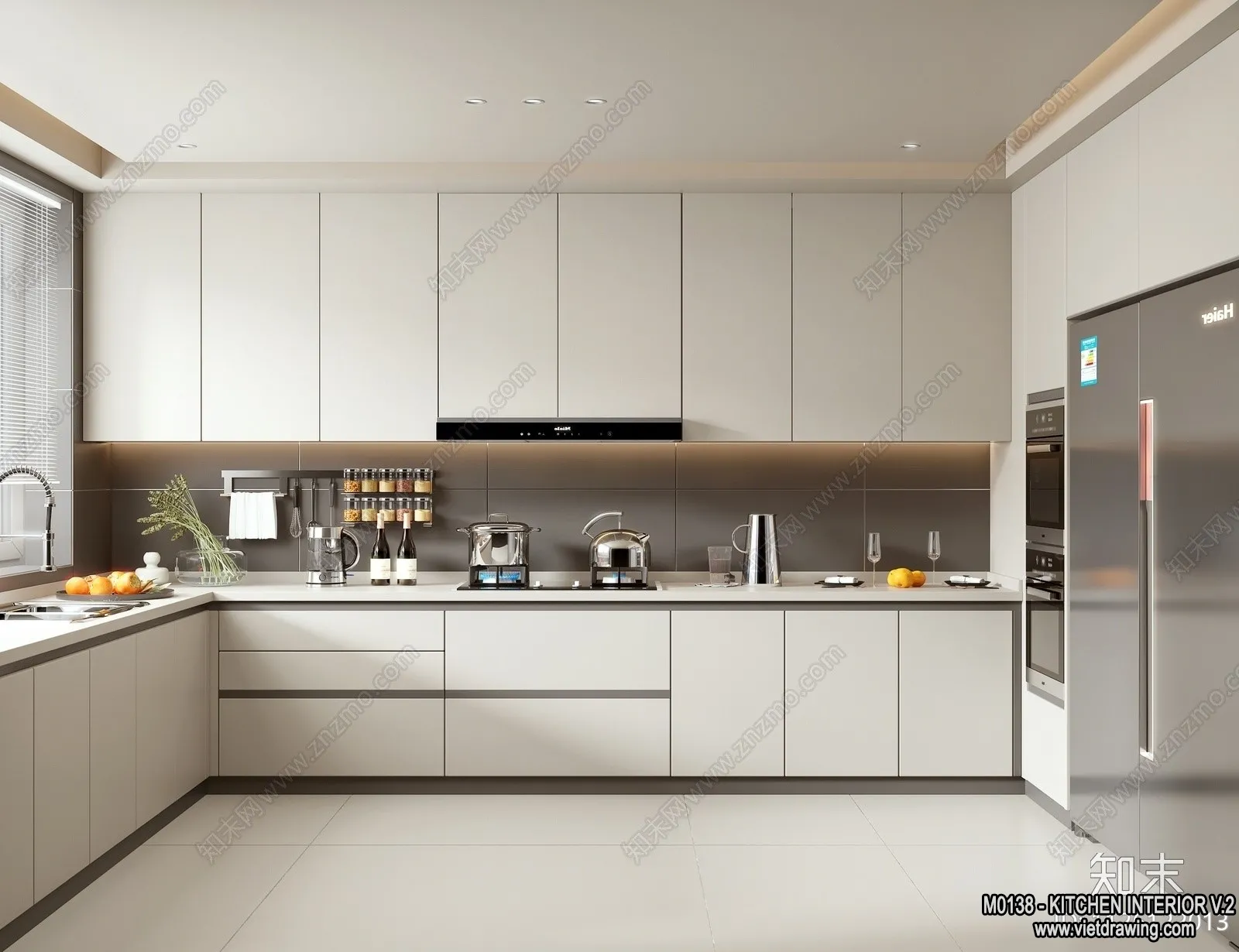 Kitchen – Modern Style Interior 3D Scenes – 160