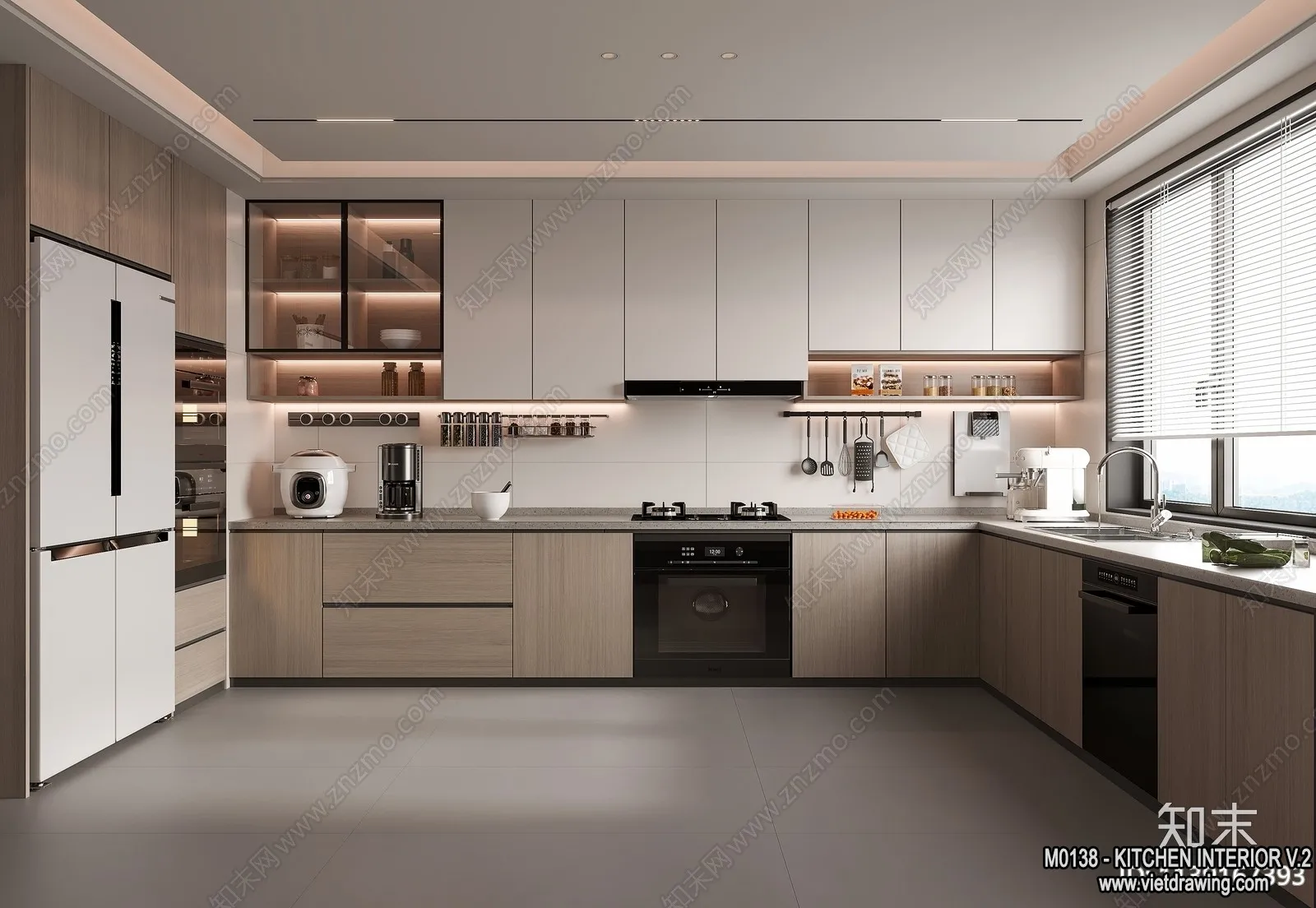 Kitchen – Modern Style Interior 3D Scenes – 166