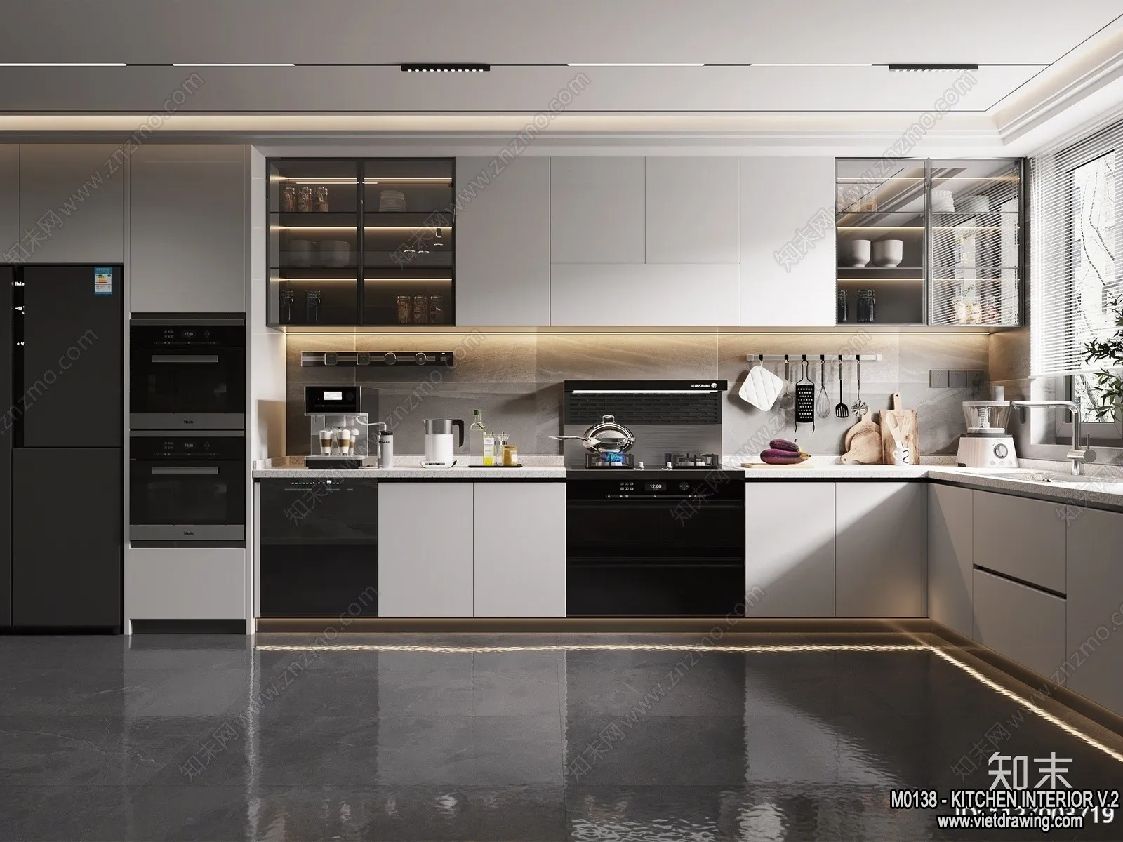 Kitchen – Modern Style Interior 3D Scenes – 170