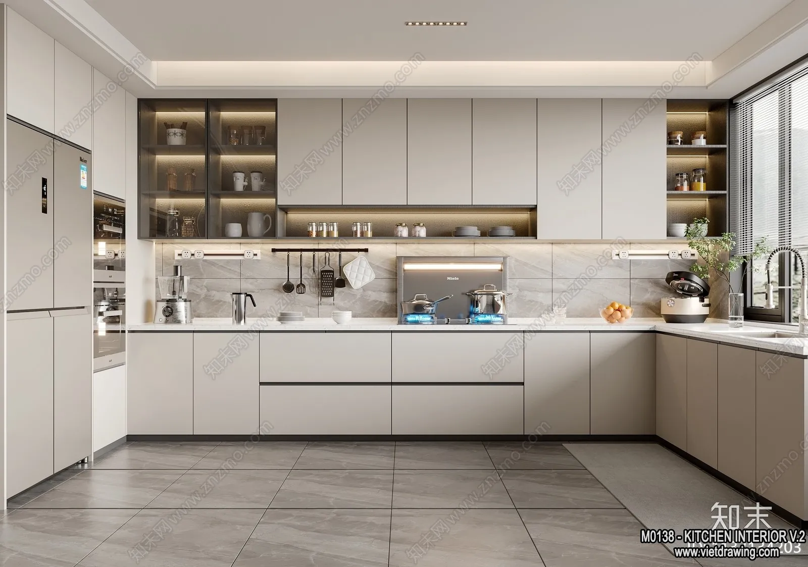 Kitchen – Modern Style Interior 3D Scenes – 172