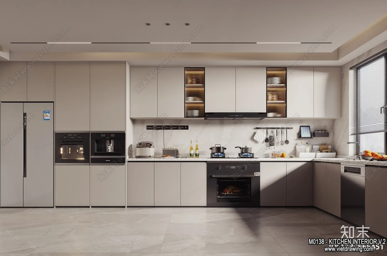 Kitchen – Modern Style Interior 3D Scenes – 173