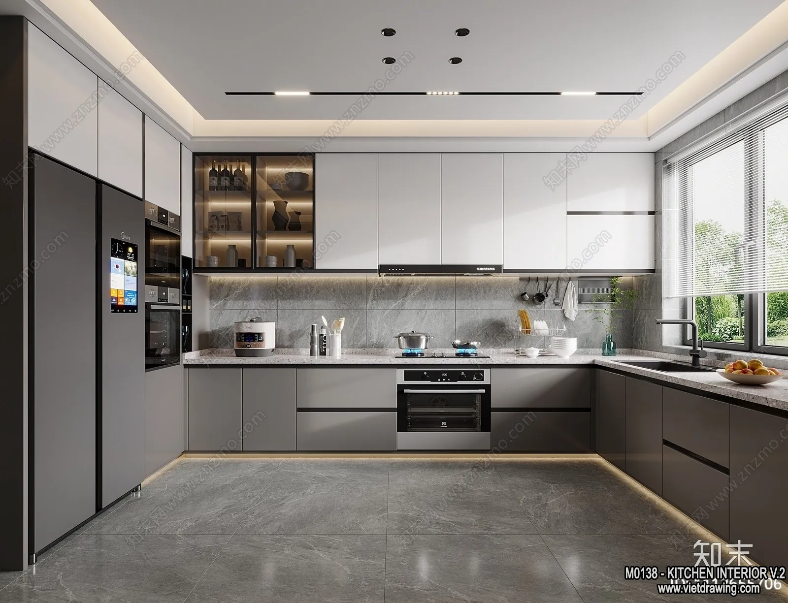 Kitchen – Modern Style Interior 3D Scenes – 174