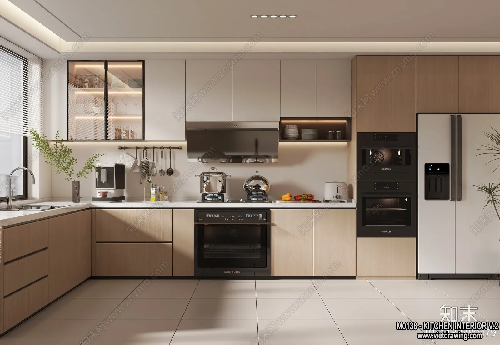 Kitchen – Modern Style Interior 3D Scenes – 175