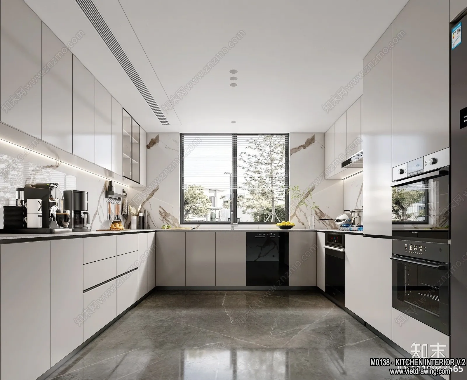 Kitchen – Modern Style Interior 3D Scenes – 177