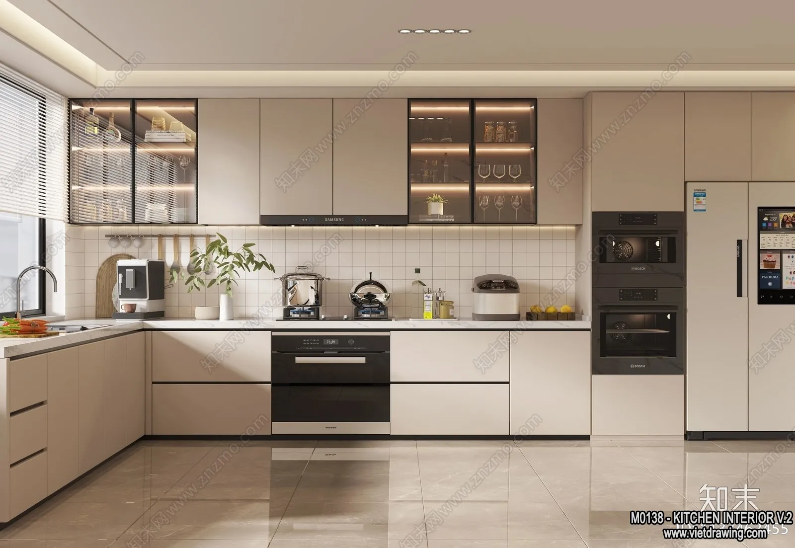 Kitchen – Modern Style Interior 3D Scenes – 178