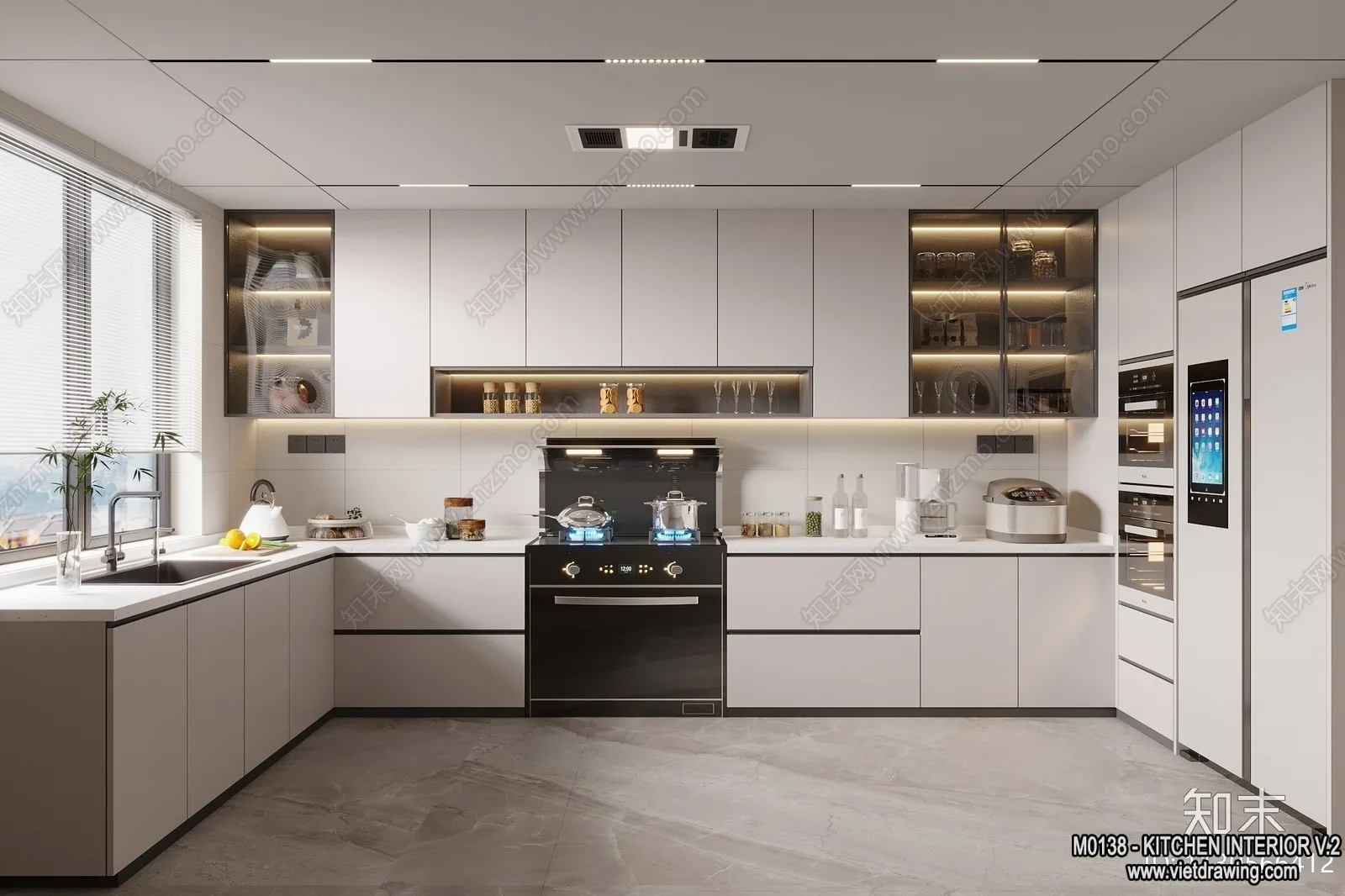 Kitchen – Modern Style Interior 3D Scenes – 180