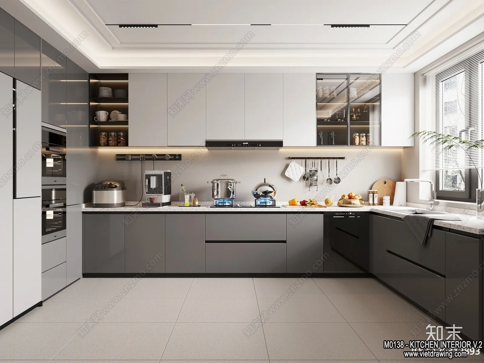 Kitchen – Modern Style Interior 3D Scenes – 183