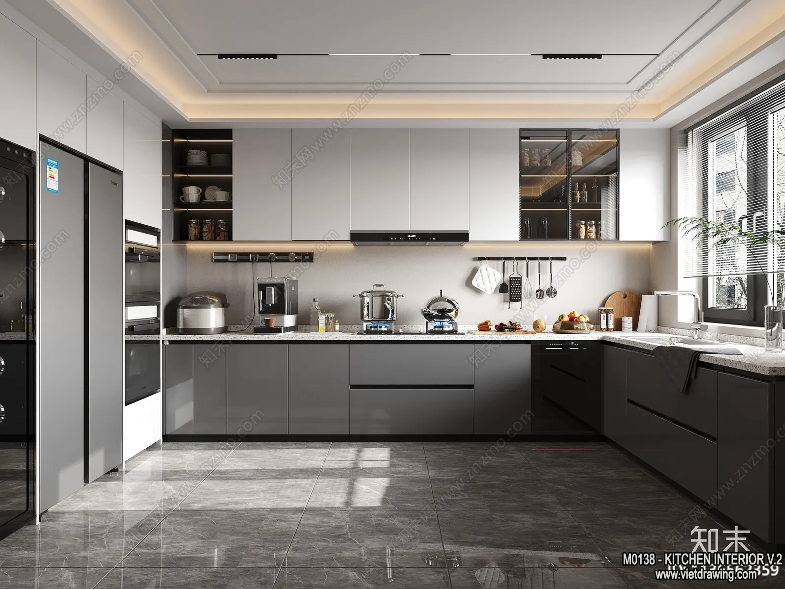 Kitchen – Modern Style Interior 3D Scenes – 185