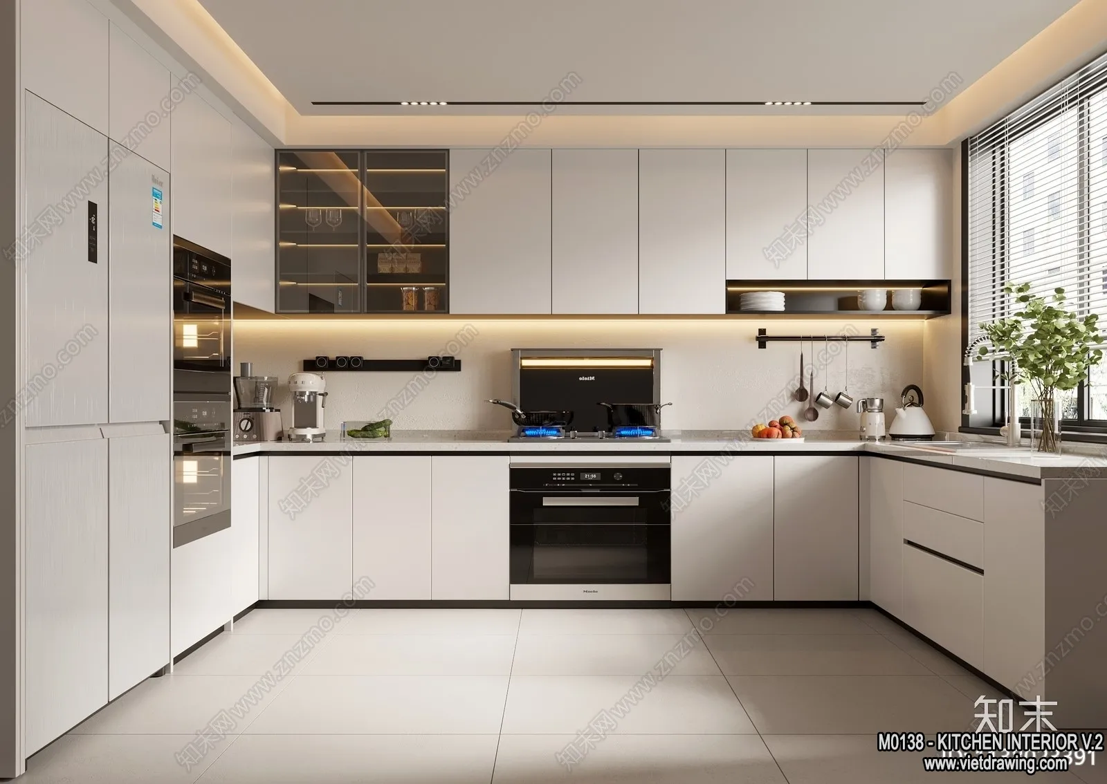 Kitchen – Modern Style Interior 3D Scenes – 186