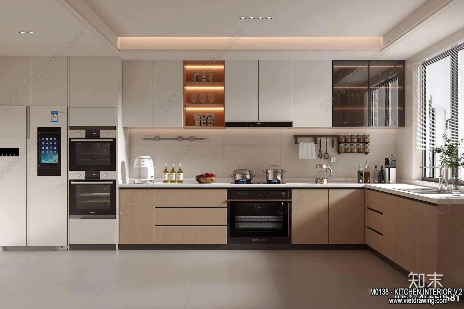 Kitchen – Modern Style Interior 3D Scenes – 187