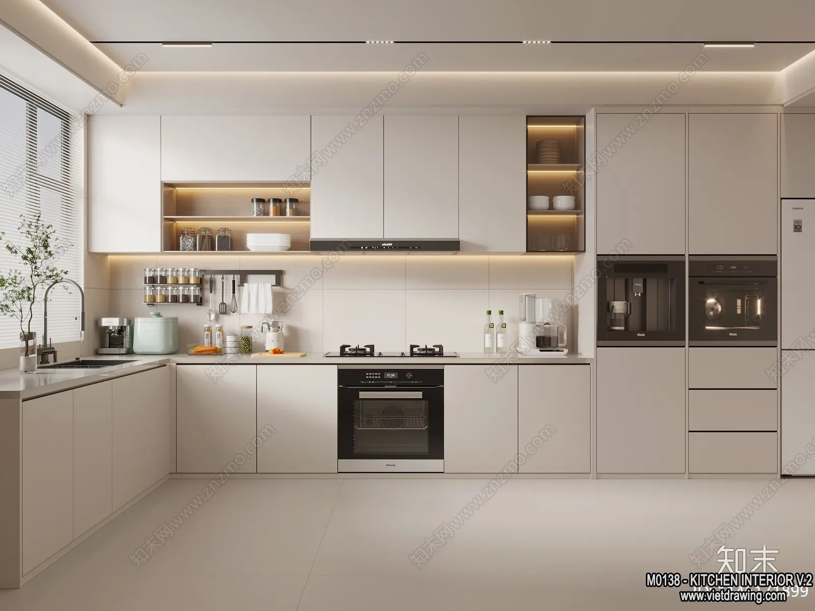 Kitchen – Modern Style Interior 3D Scenes – 188