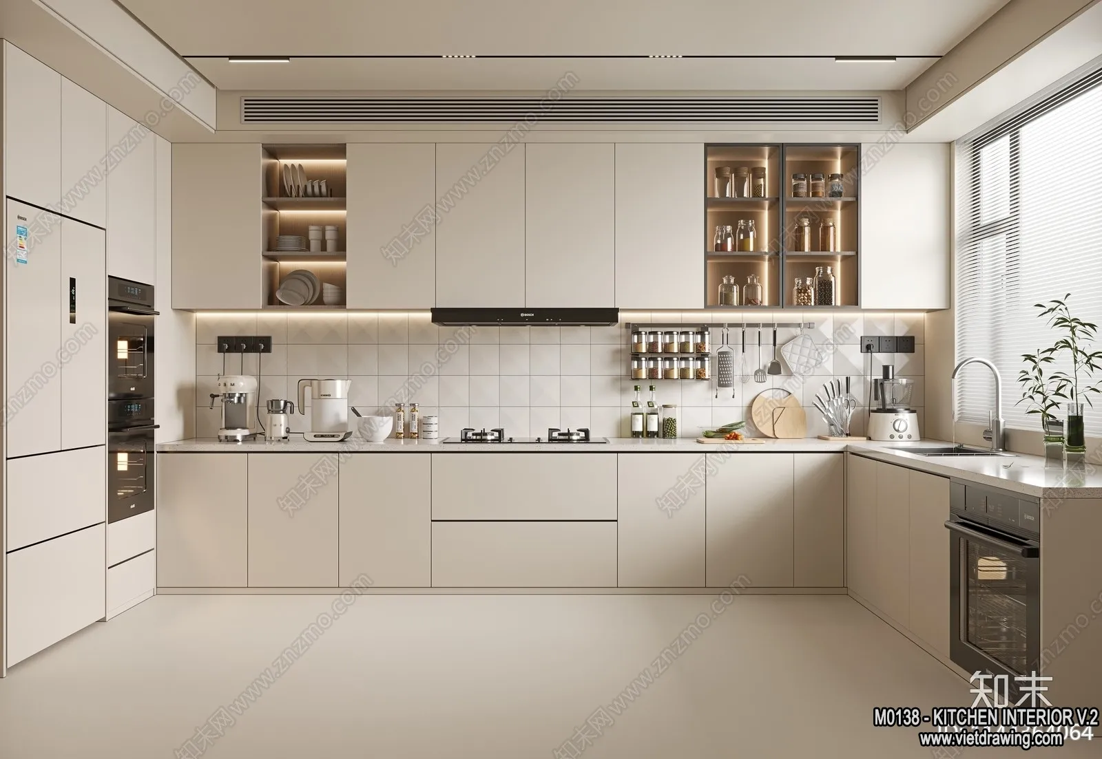 Kitchen – Modern Style Interior 3D Scenes – 189