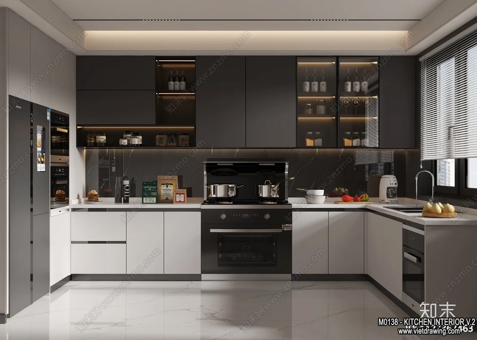 Kitchen – Modern Style Interior 3D Scenes – 191