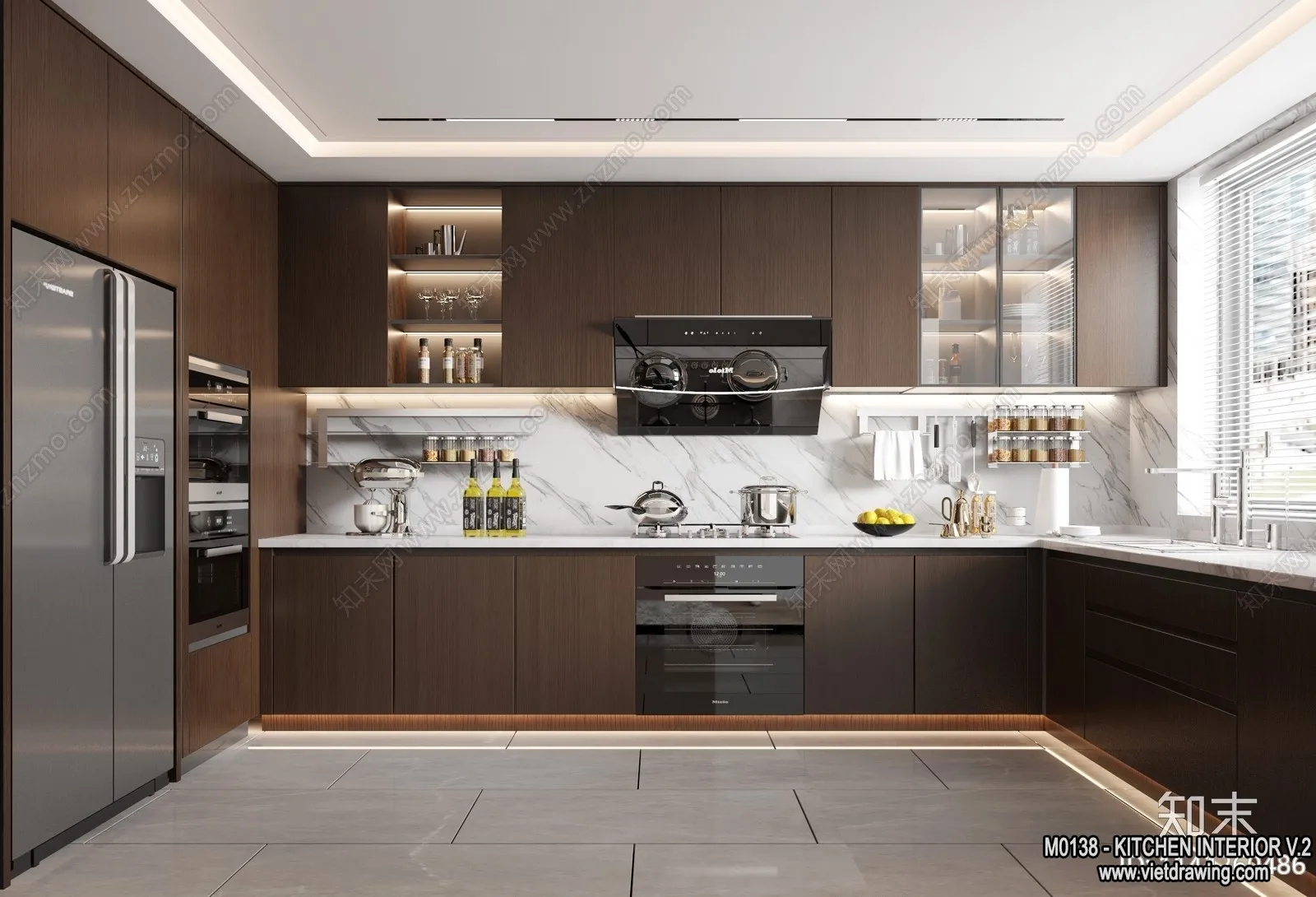 Kitchen – Modern Style Interior 3D Scenes – 193