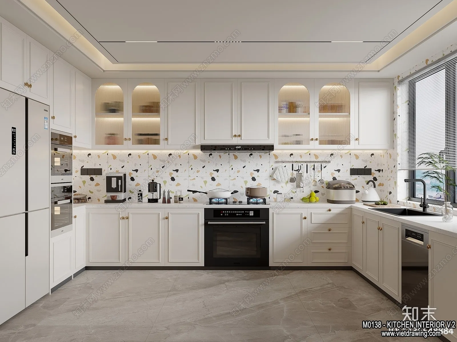 Kitchen – Modern Style Interior 3D Scenes – 195