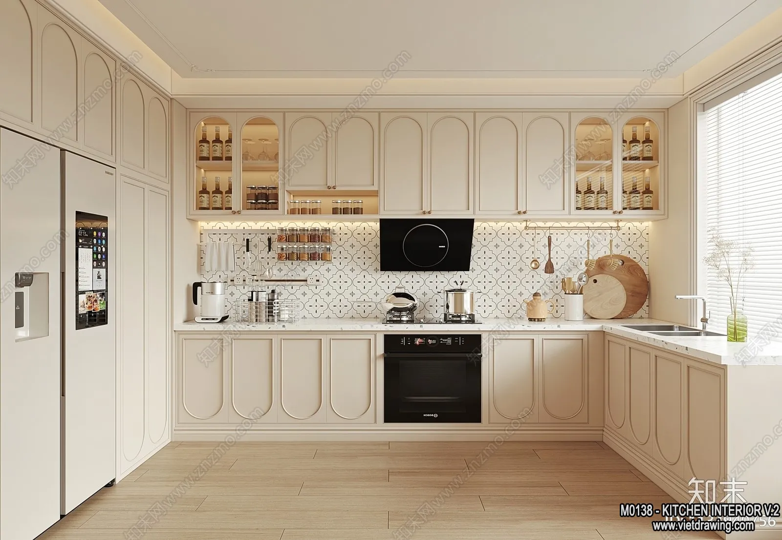 Kitchen – Modern Style Interior 3D Scenes – 196