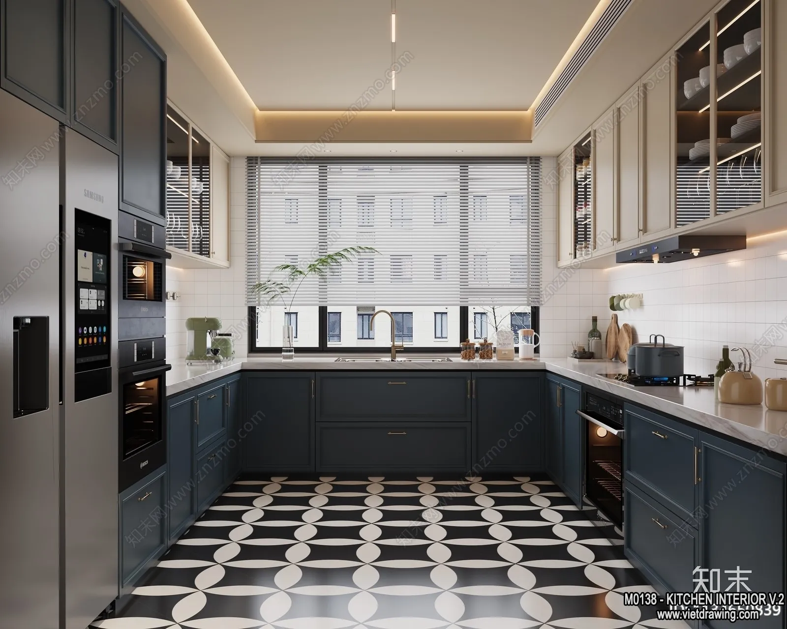 Kitchen – Modern Style Interior 3D Scenes – 197