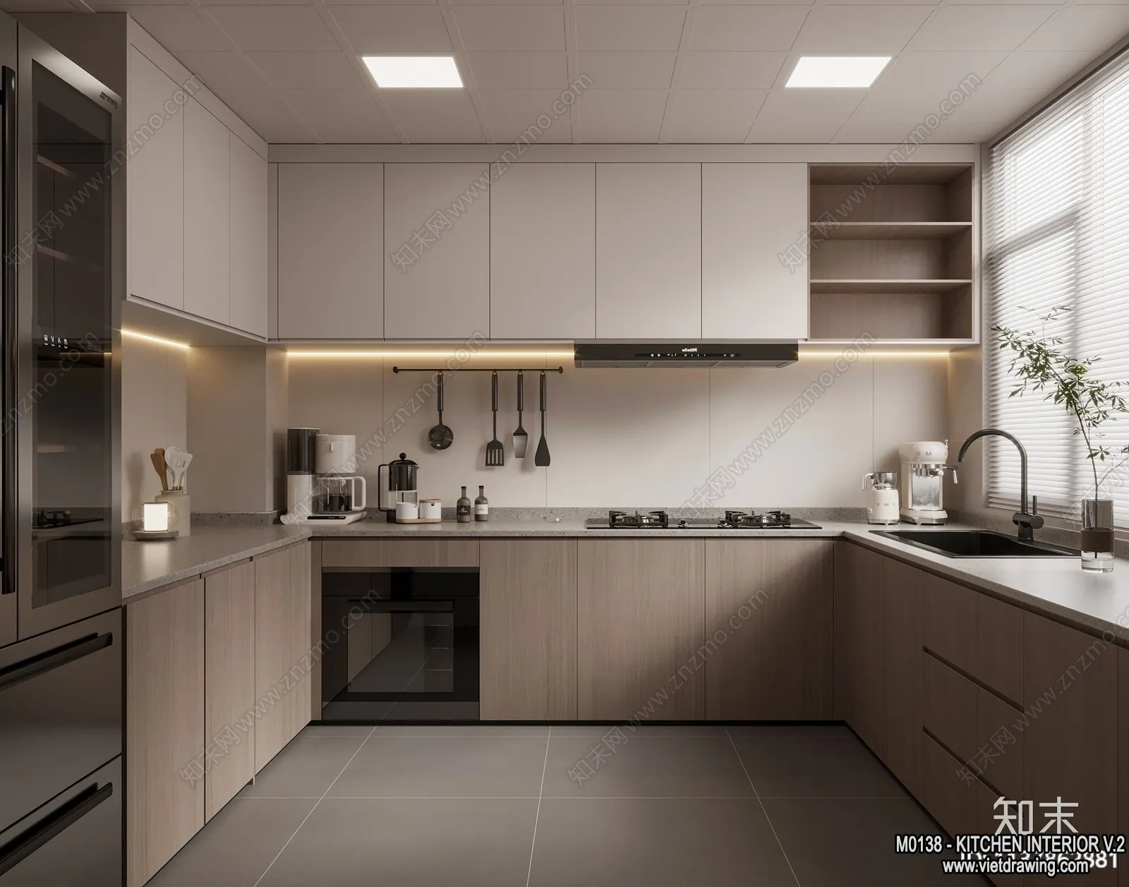 Kitchen – Modern Style Interior 3D Scenes – 199