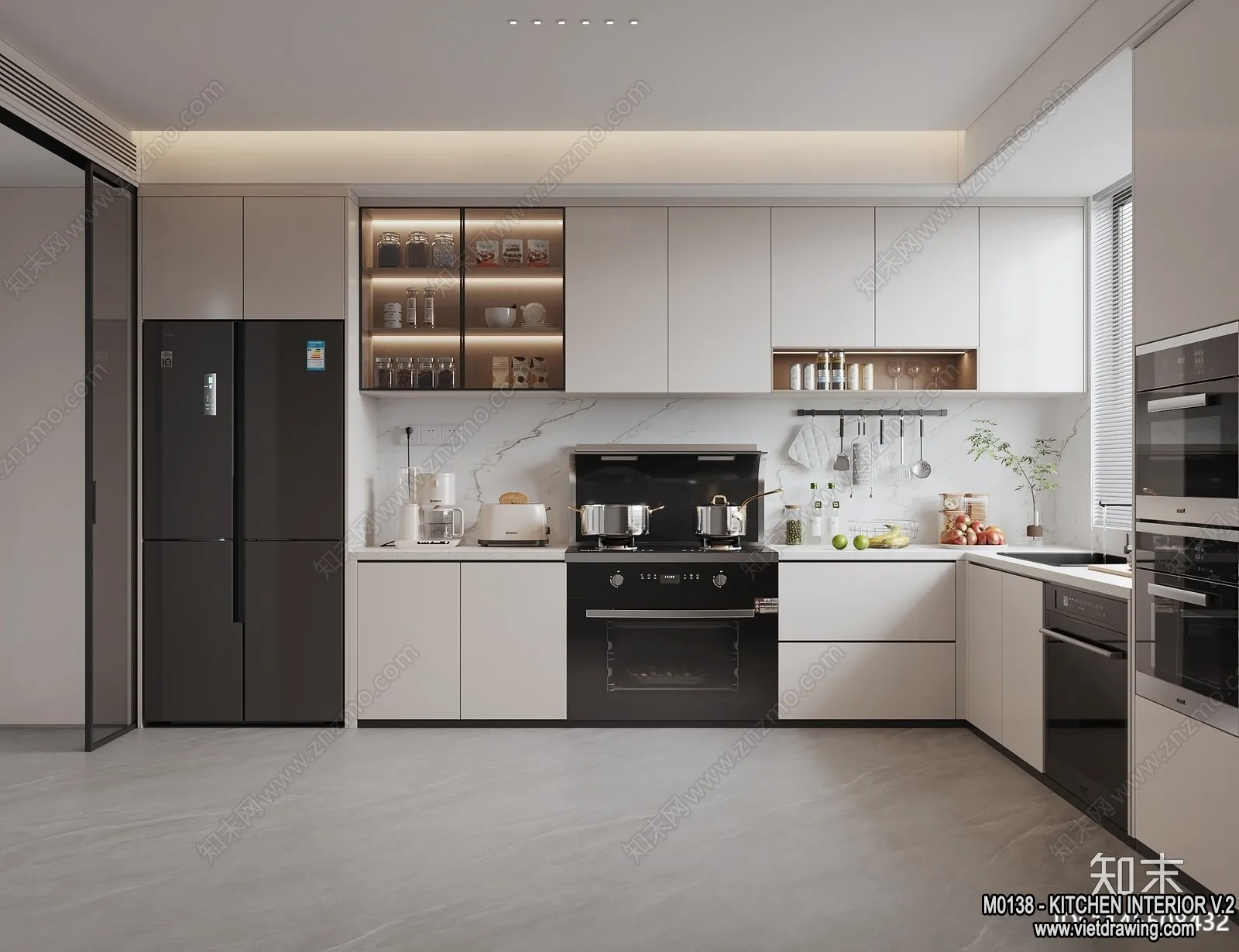 Kitchen – Modern Style Interior 3D Scenes – 202