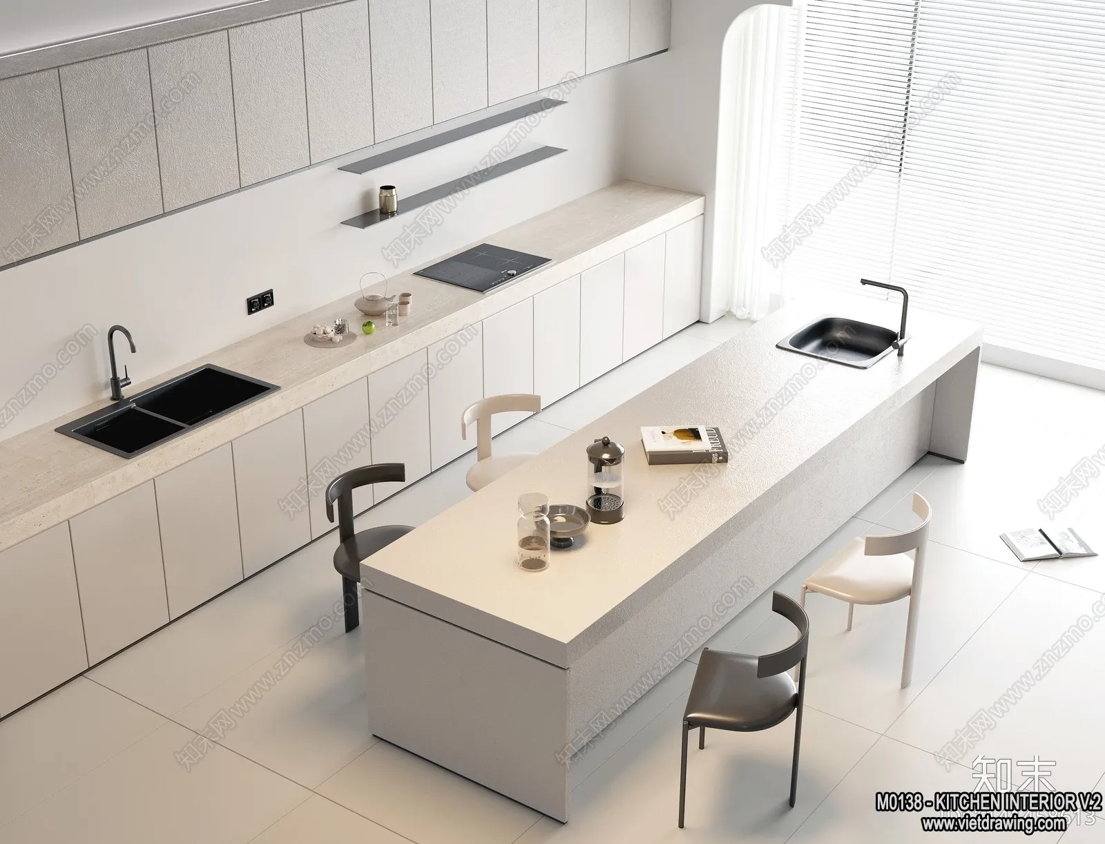 Kitchen – Modern Style Interior 3D Scenes – 203