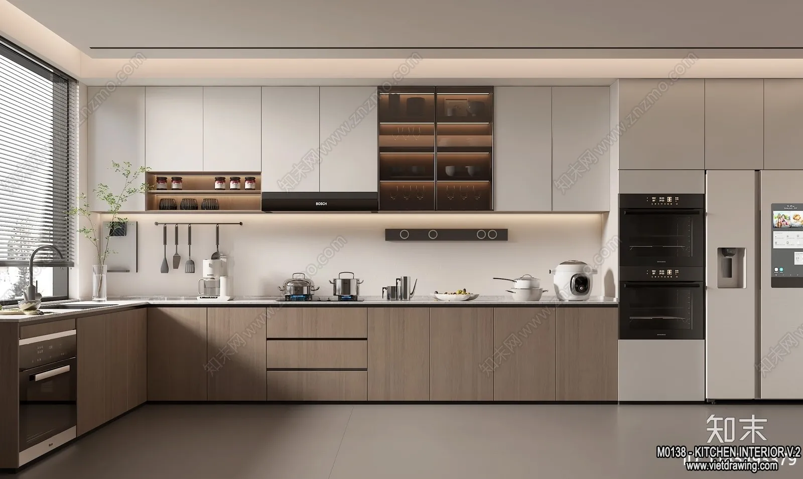 Kitchen – Modern Style Interior 3D Scenes – 204