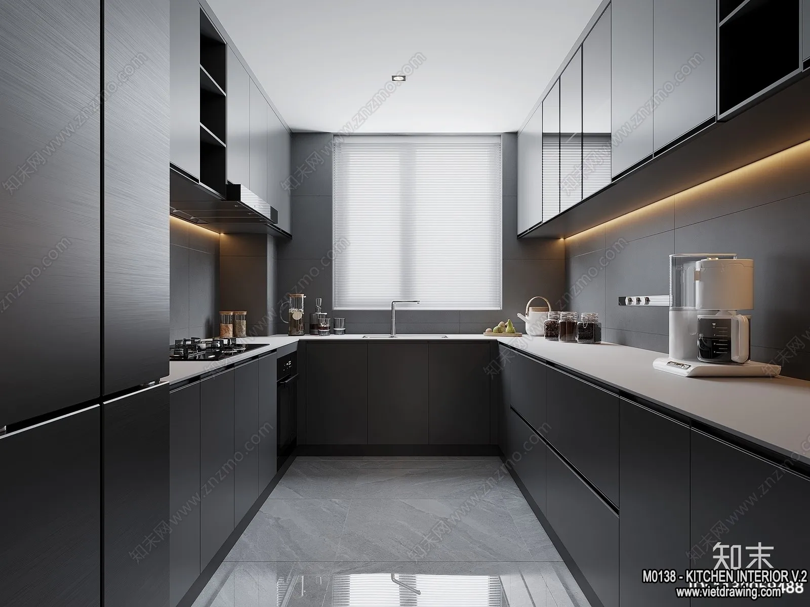 Kitchen – Modern Style Interior 3D Scenes – 206