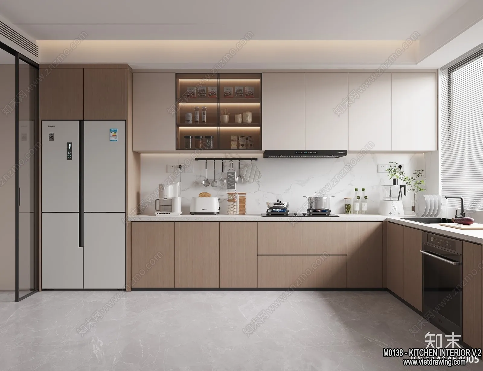 Kitchen – Modern Style Interior 3D Scenes – 214