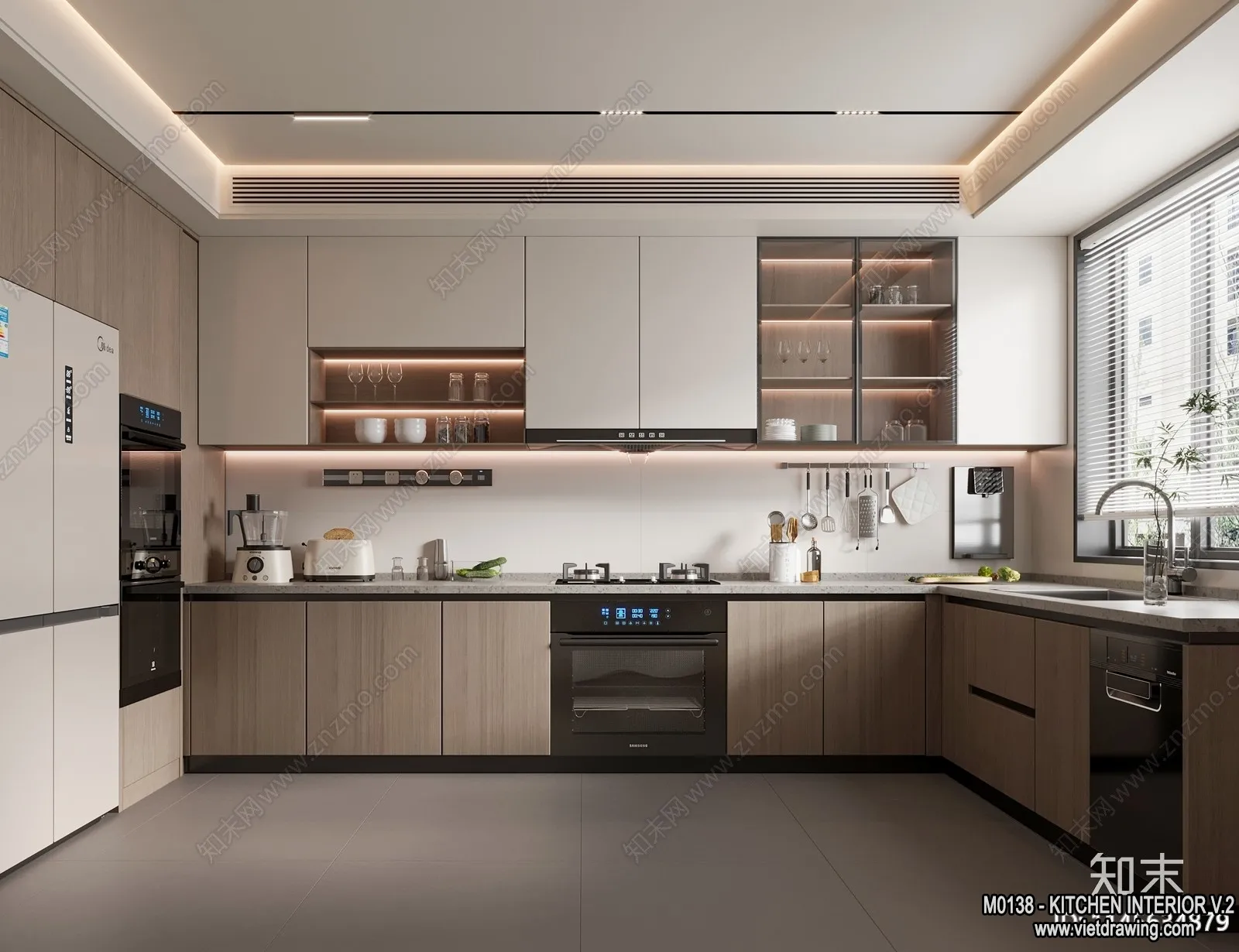 Kitchen – Modern Style Interior 3D Scenes – 216