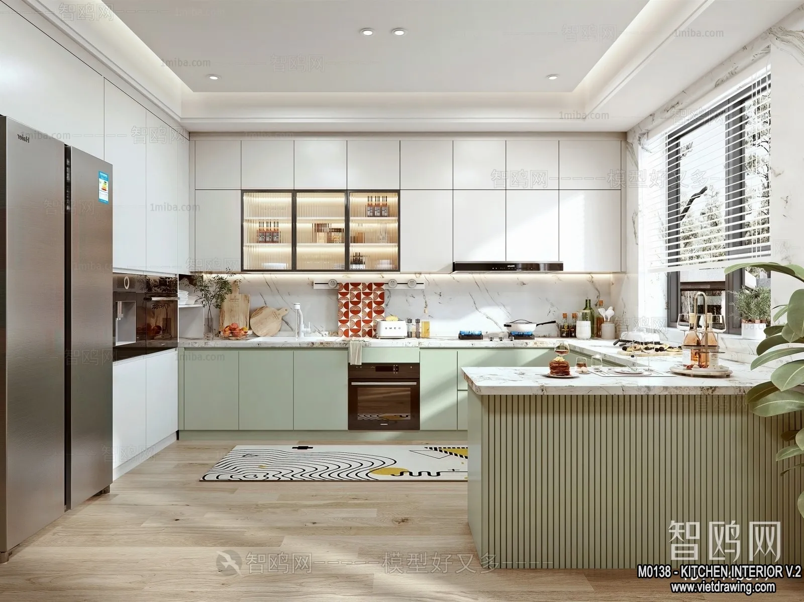 Kitchen – Modern Style Interior 3D Scenes – 222