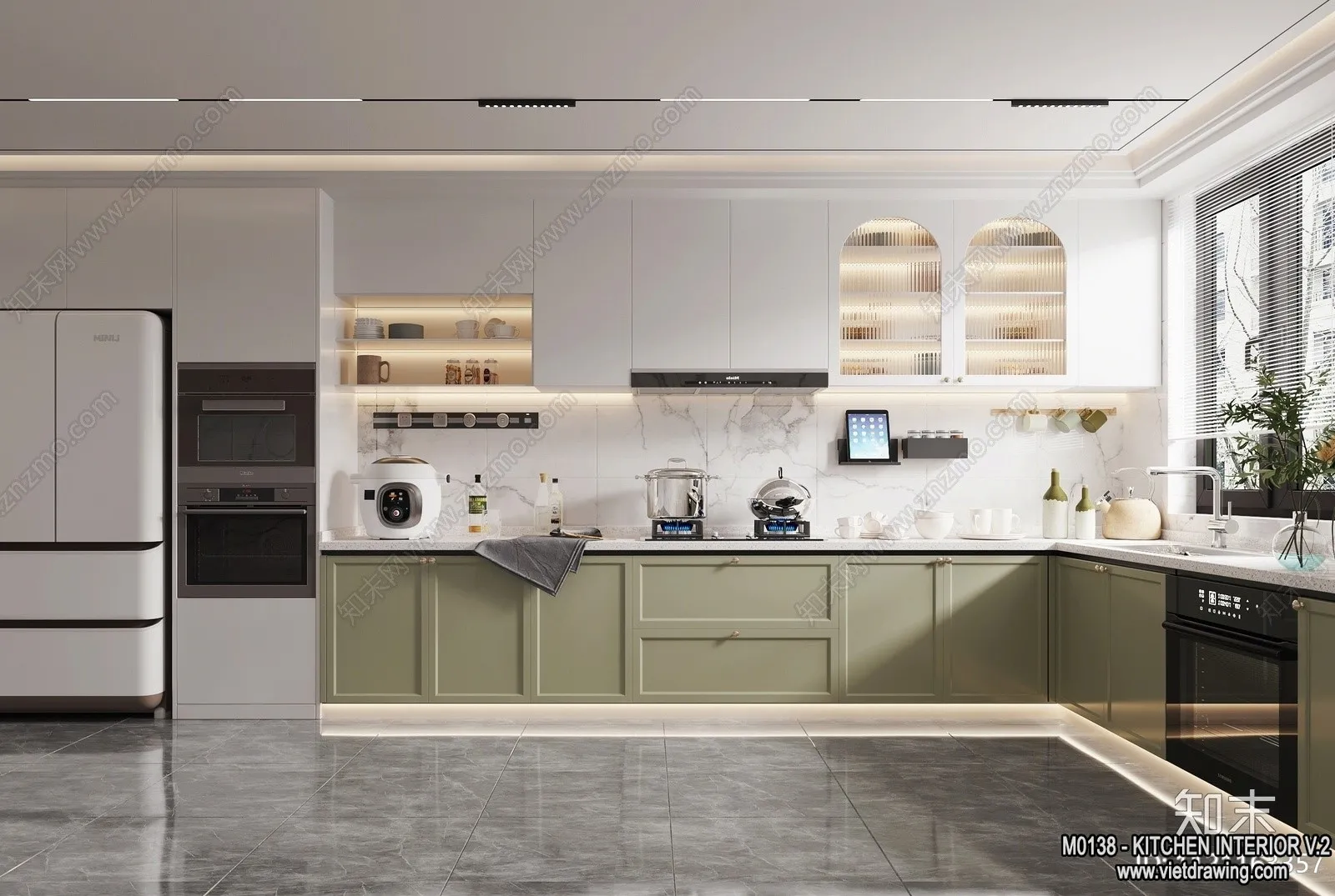 Kitchen – Modern Style Interior 3D Scenes – 224