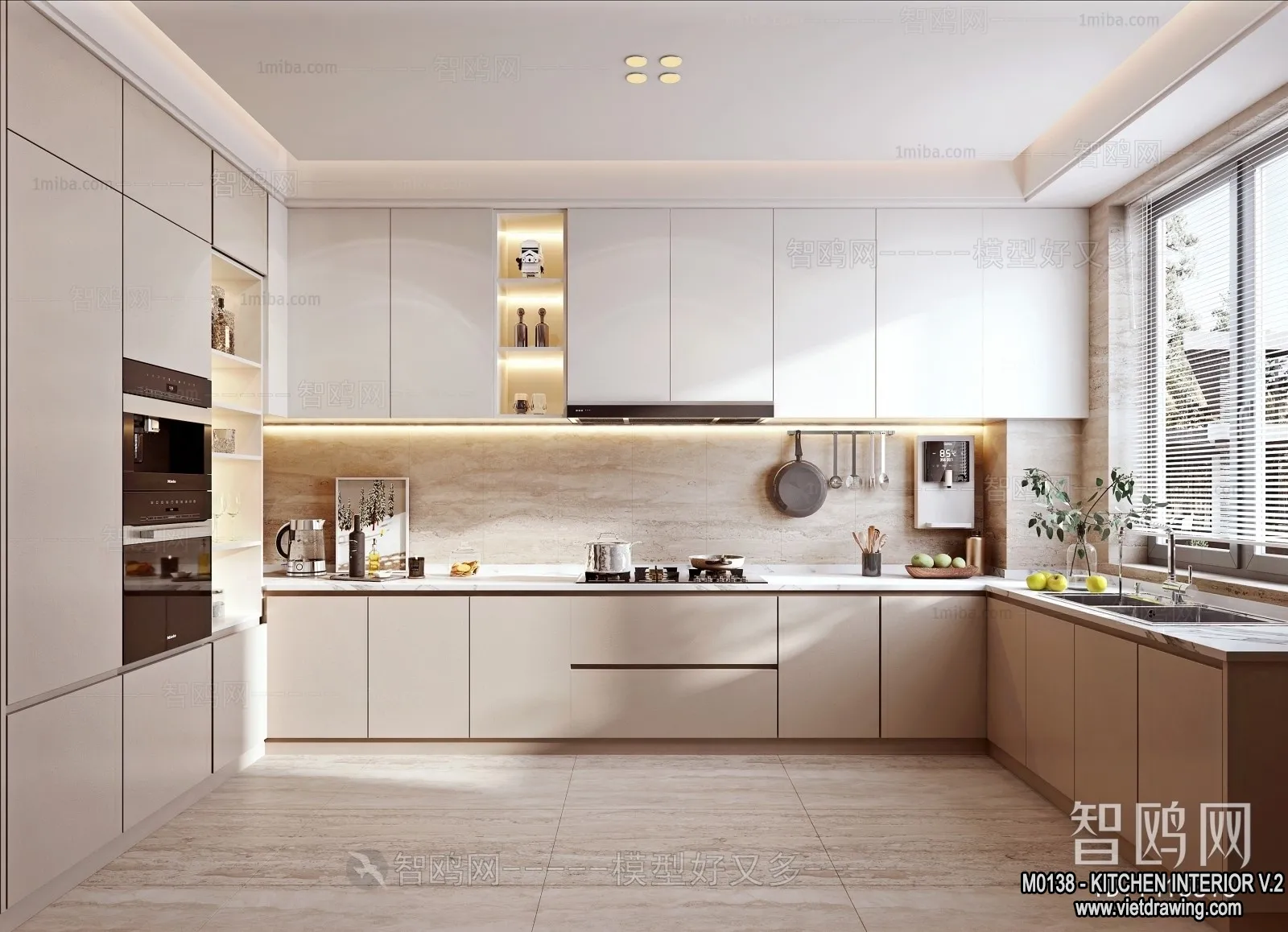 Kitchen – Modern Style Interior 3D Scenes – 225