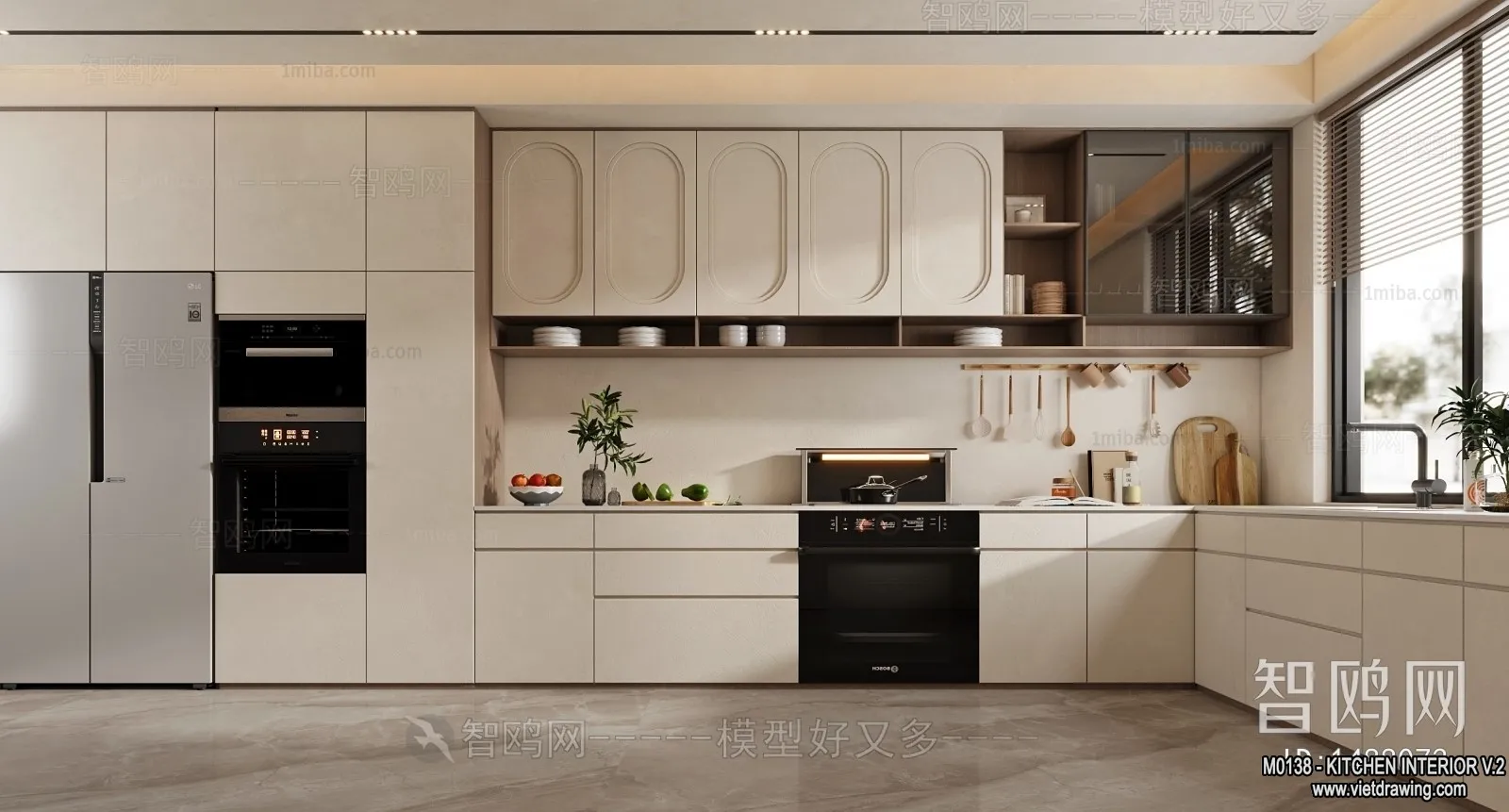 Kitchen – Modern Style Interior 3D Scenes – 227