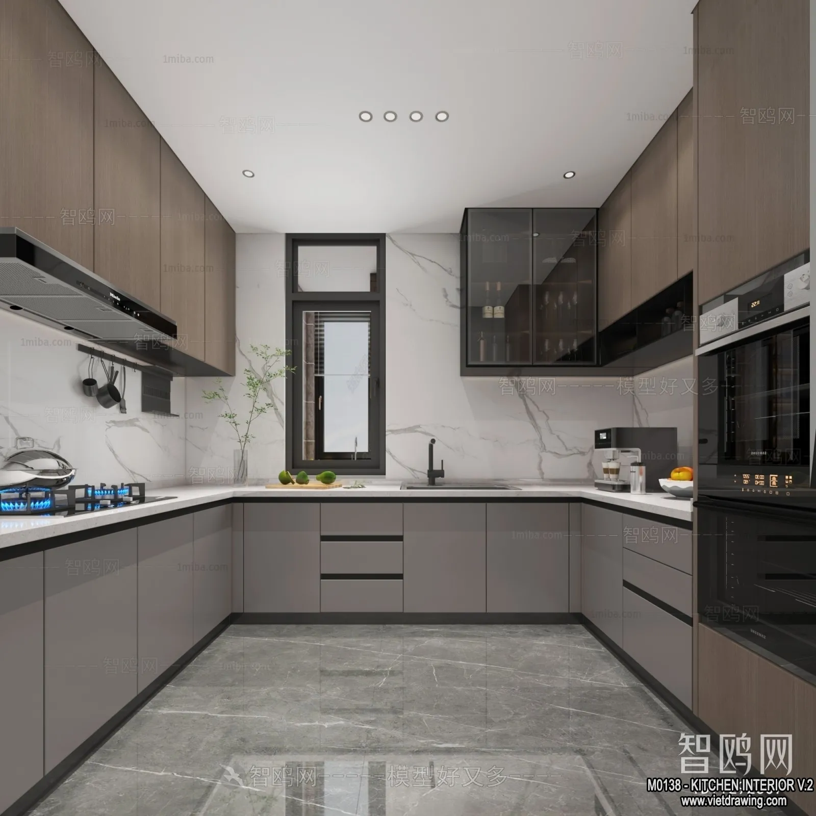 Kitchen – Modern Style Interior 3D Scenes – 235