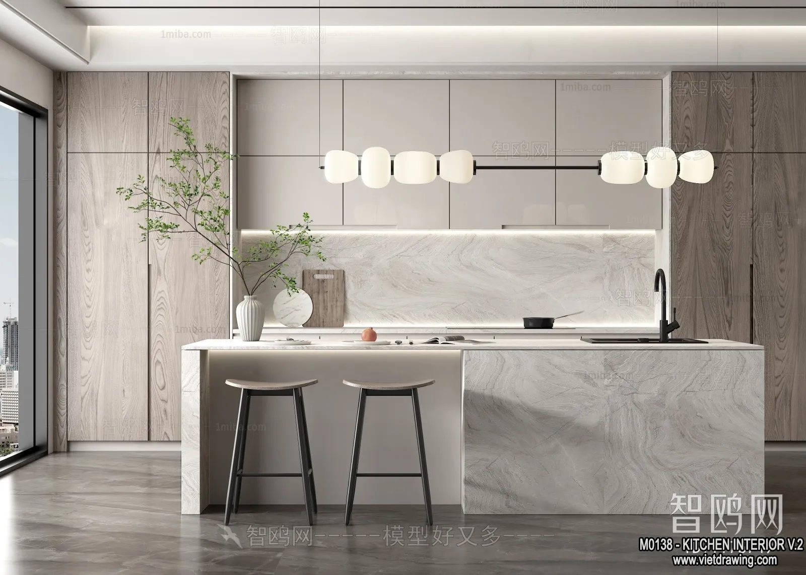 Kitchen – Modern Style Interior 3D Scenes – 239