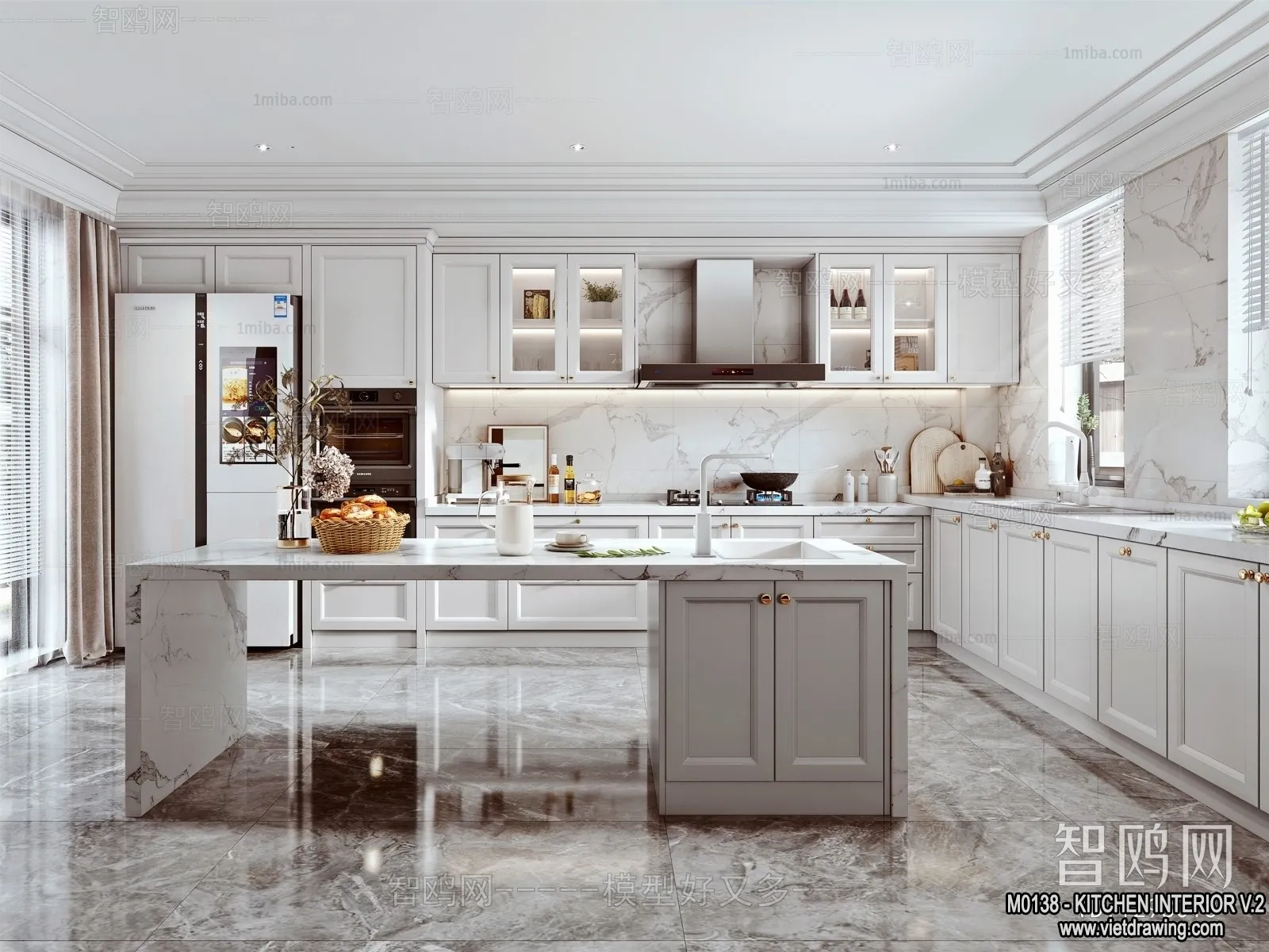 Kitchen – Modern Style Interior 3D Scenes – 240