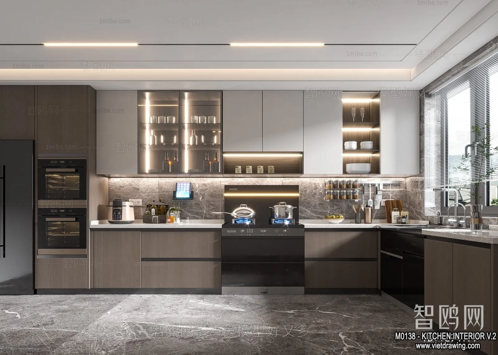 Kitchen – Modern Style Interior 3D Scenes – 241