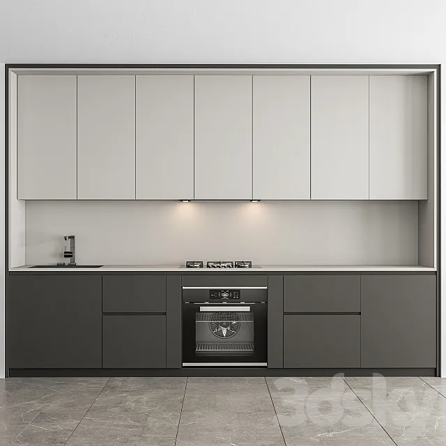 Kitchen Modern – White and Gray Cabinets 74 3ds Max