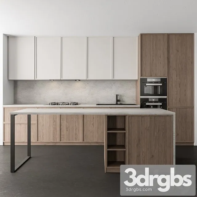Kitchen modern – white and wood 44