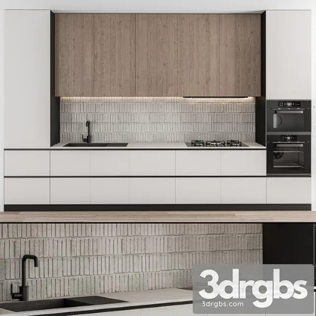 Kitchen modern – white and wood 55