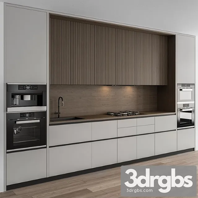 Kitchen modern – wood and white cabinets 96