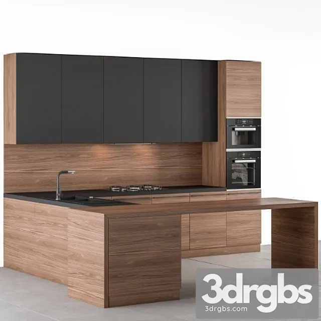 Kitchen modern – wooden and black 59