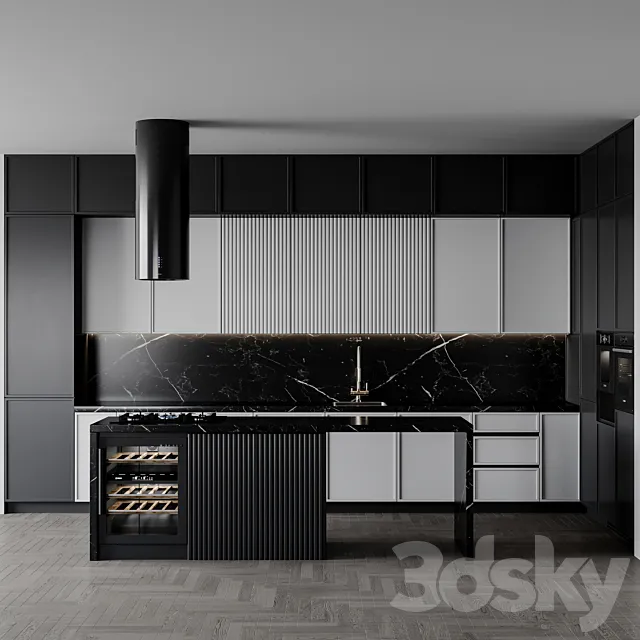 kitchen modern208 3ds Max
