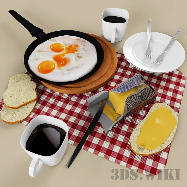 kitchen – Morning breakfast 3ds Max