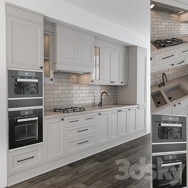 Kitchen Neo Classic Cream 3ds Max