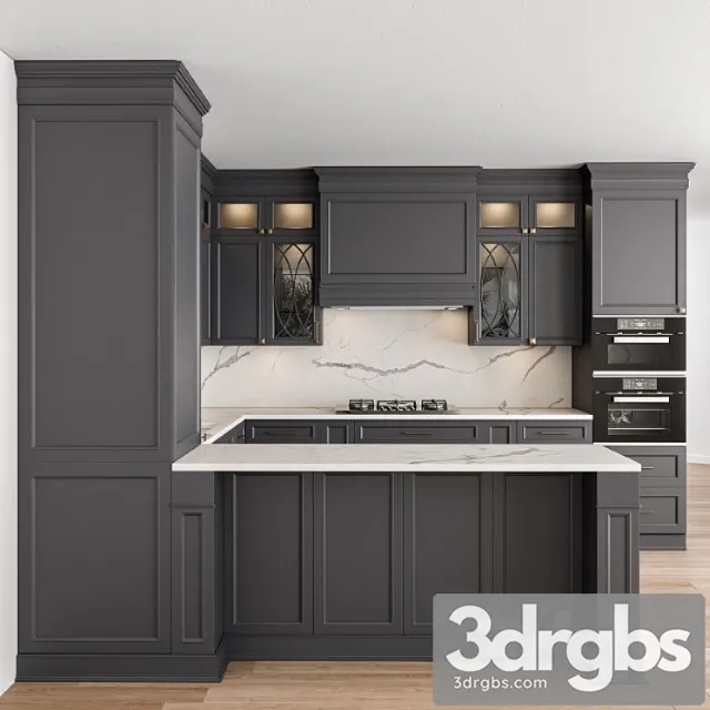 Kitchen neo classic gray and white – set 37
