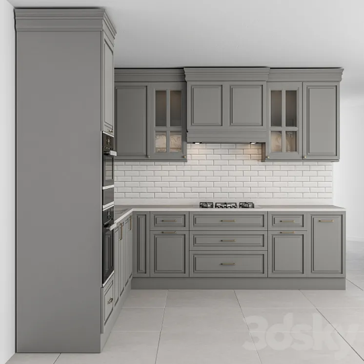 Kitchen Neo Classic Gray – Set 42 3DS Max